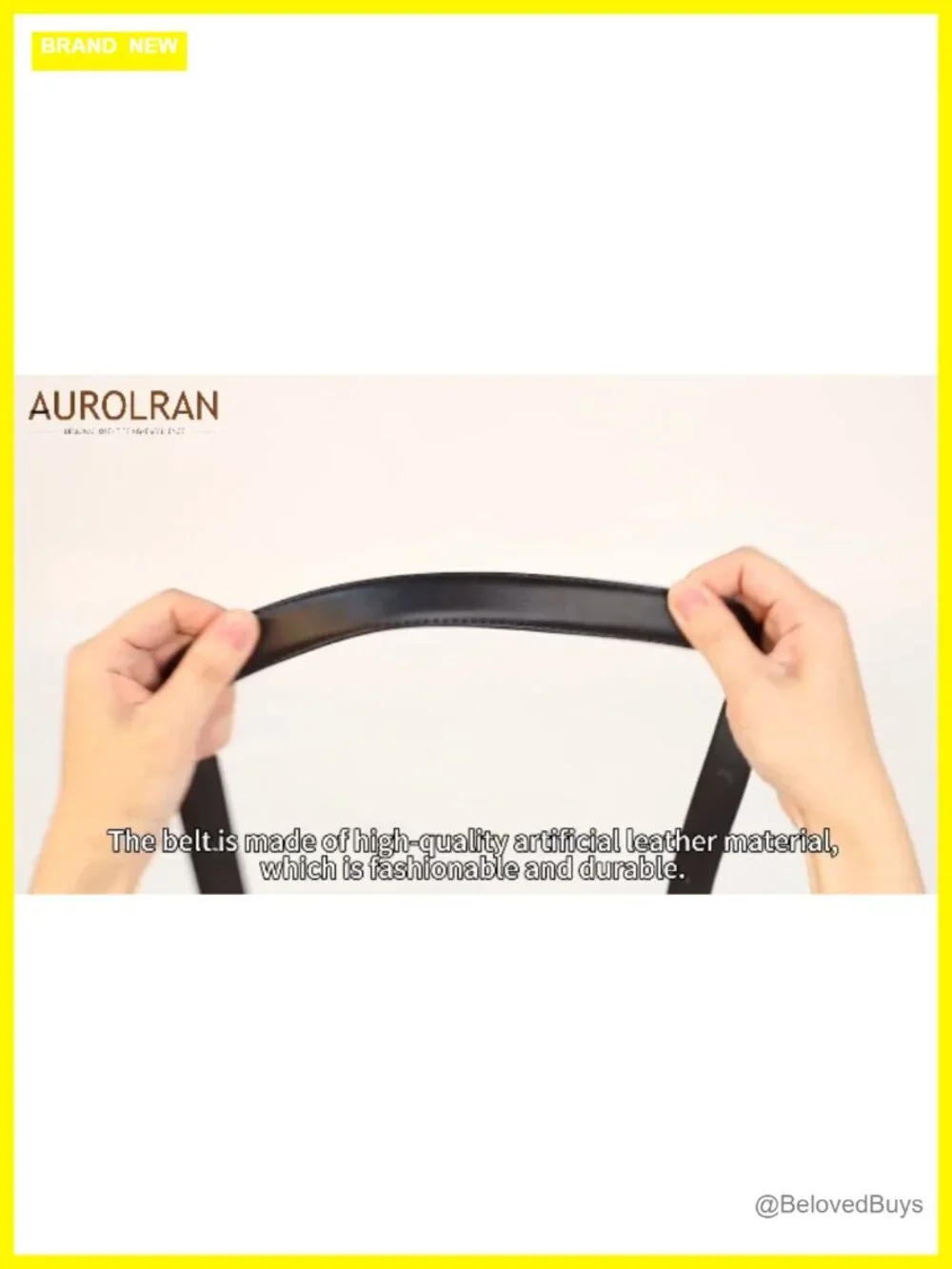 Women's Classic Metal Buckle Faux Leather Waist Belt for Jeans or Dress